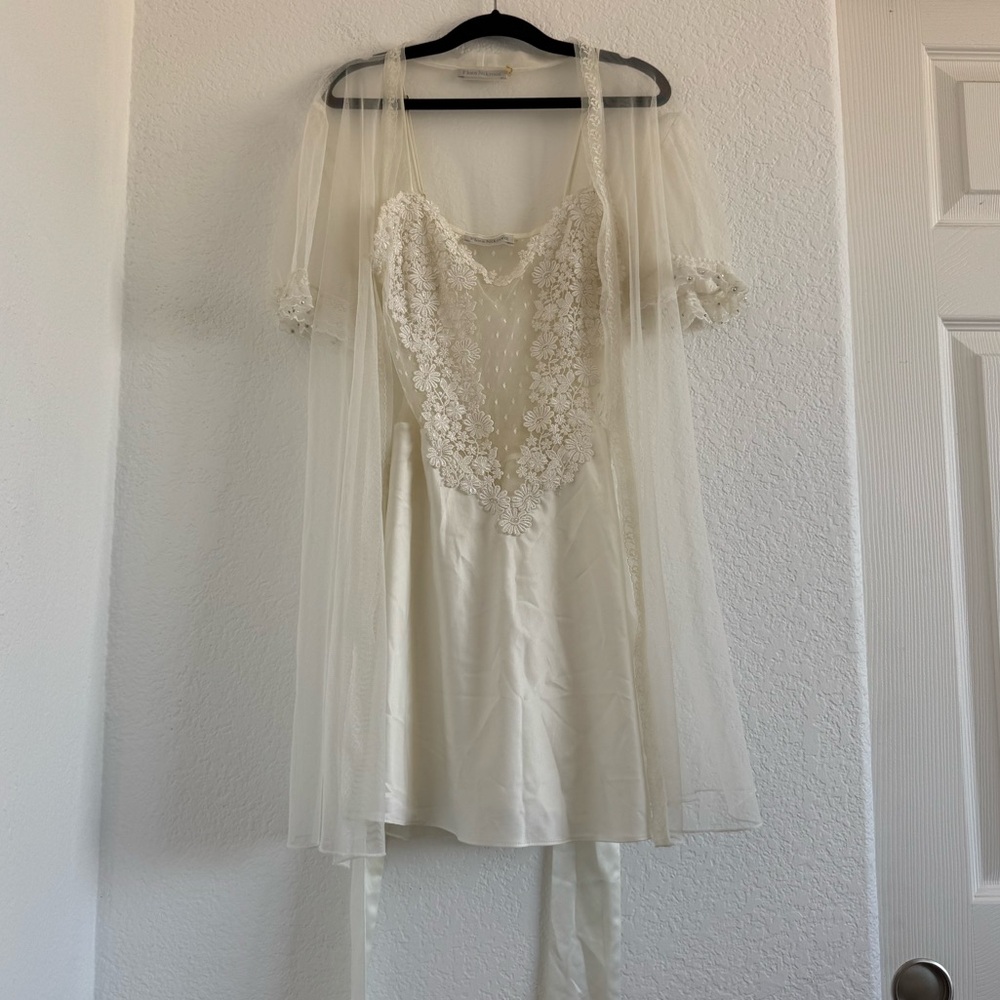 Flora Nikrooz White Lace Slip dress